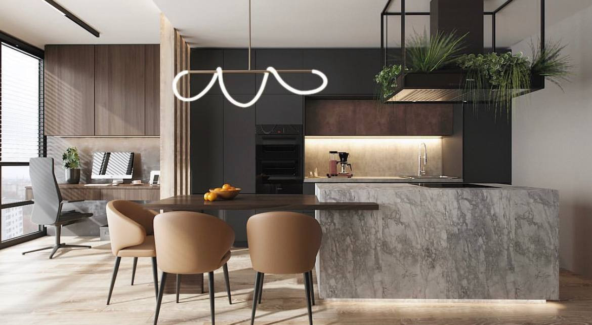 Дизайн-проект студии на 55 кв.м