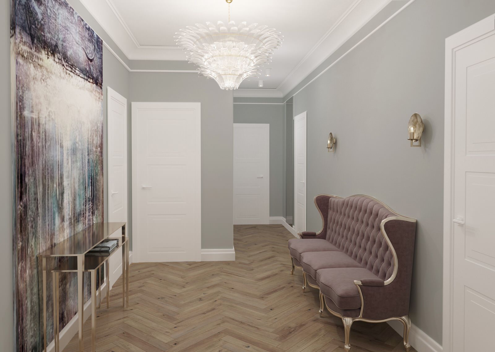 Flur in Vierzimmerwochnung, 108 qm. Berlin.