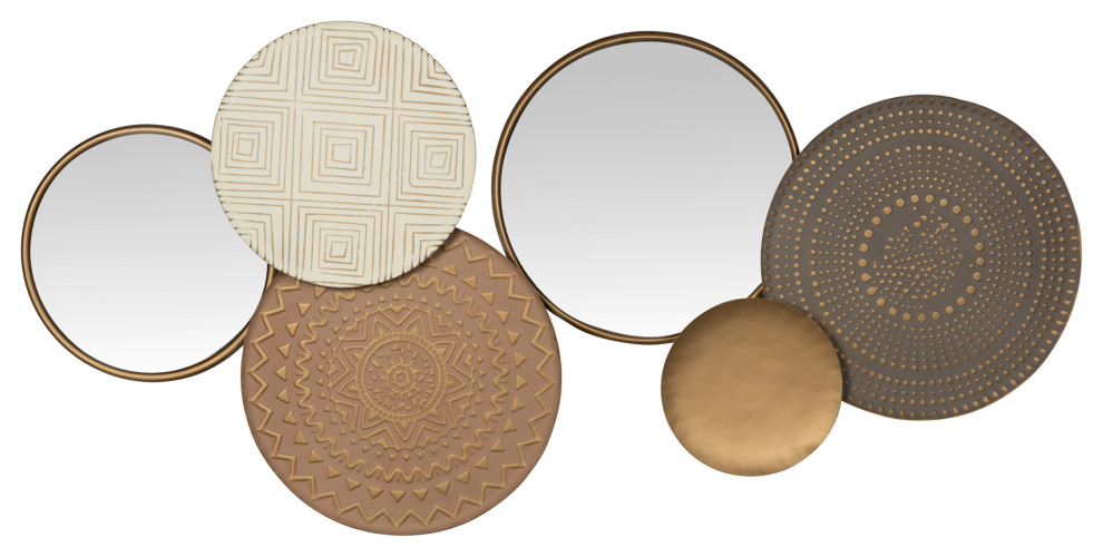 Stratton Home Decor Layered Plates With Mirrors Centerpiece Wall Decor
