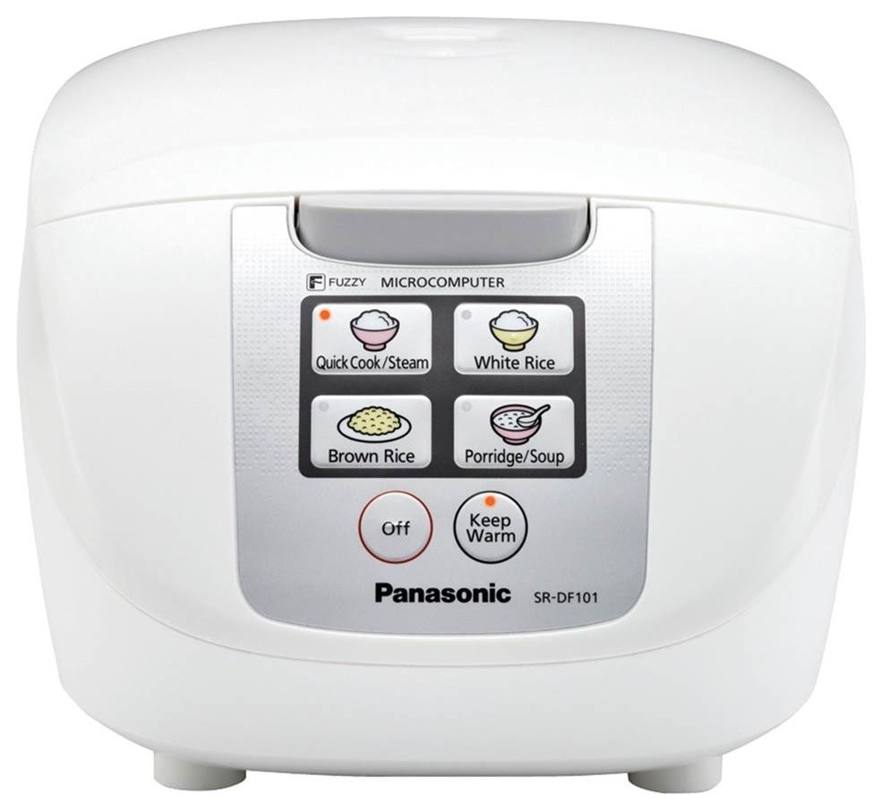 5-Cup Fuzzy Logic Rice Cooker in White (10 Cups - 15.2 in. L x 11 in. W x 10.8 i