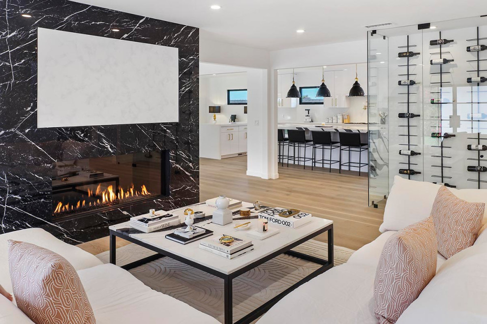 Bel Air Major Remodel Traditional Living Room Los Angeles by Imbuia Construction Inc