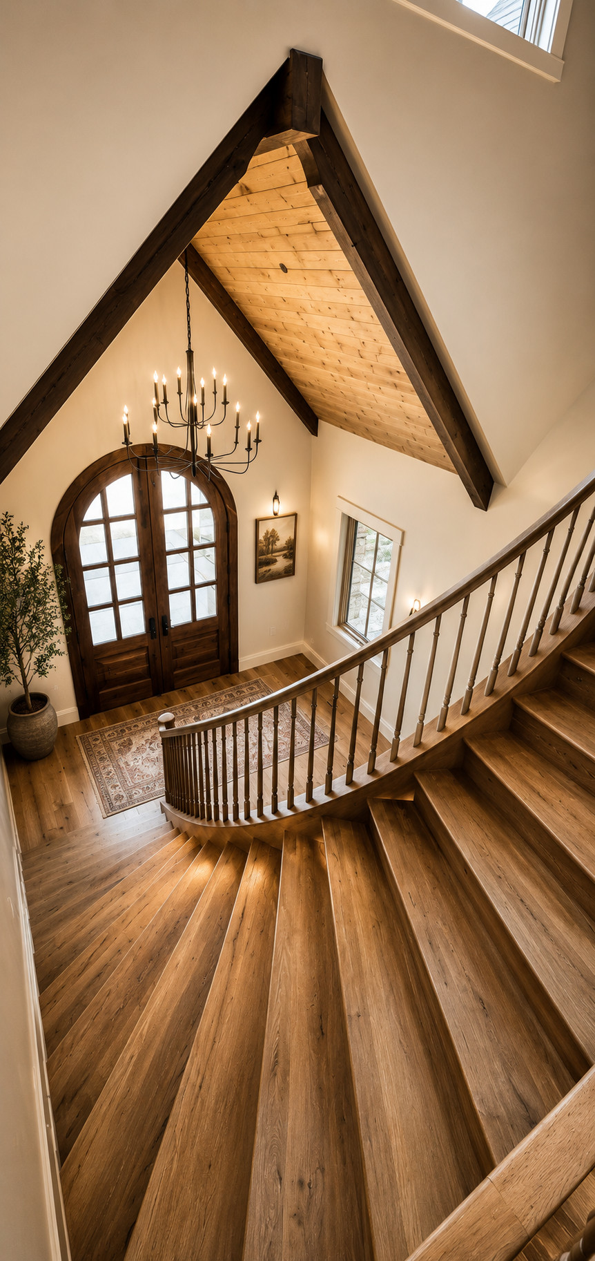 Vaulted Entry with Exposed Beams