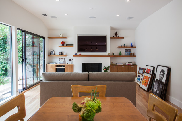 Beach Modern trendy-dagligstue
