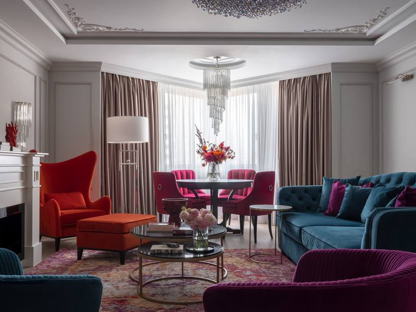 Шторы в интерьере стиля Неоклассика