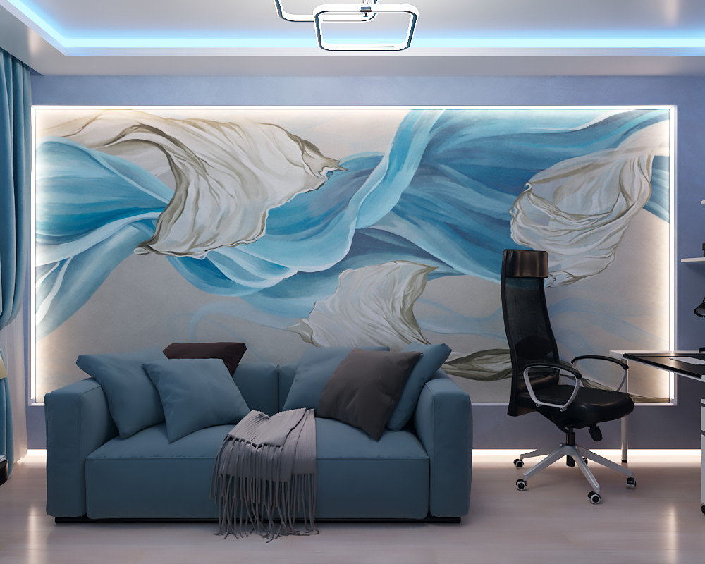 Визуализация комнаты площадью 15м².