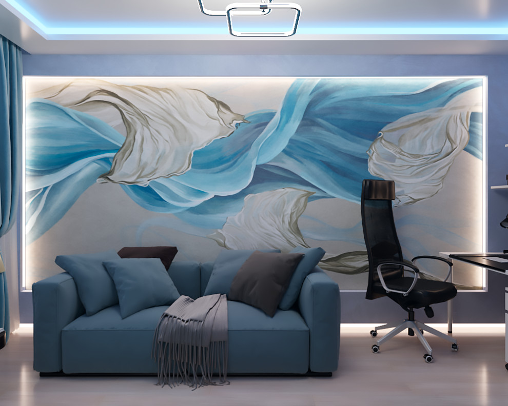 Визуализация комнаты площадью 15м².