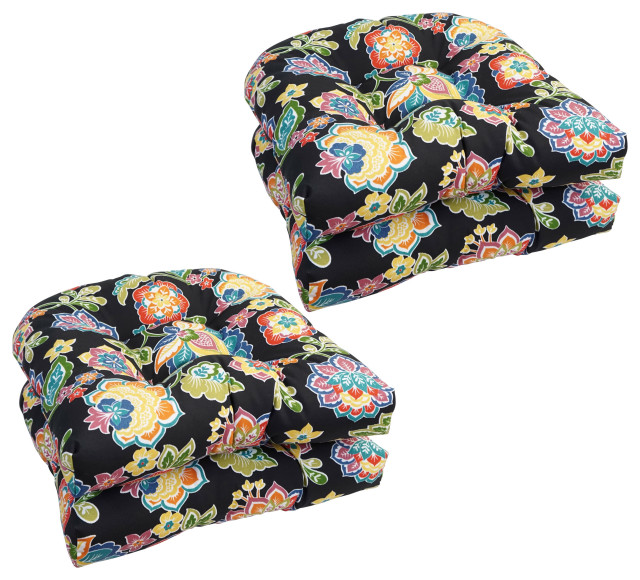 19" UShaped Dining Chair Cushions, Set of 4, Dejana Starling