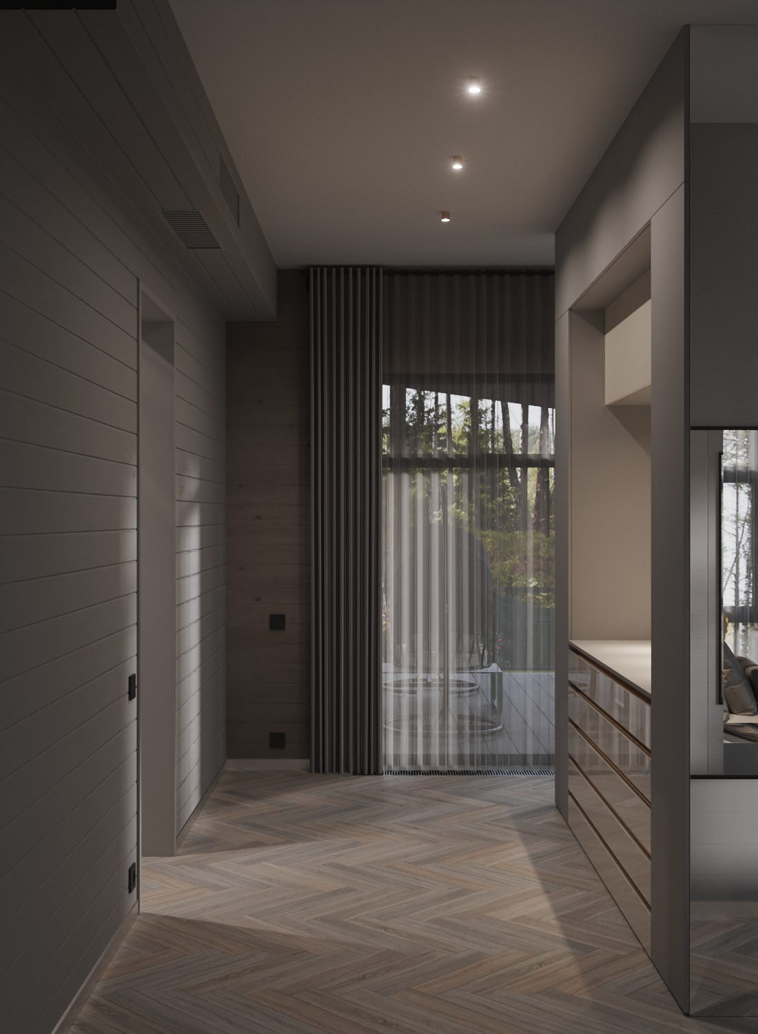 Мастер спальня в проекте загородного дома