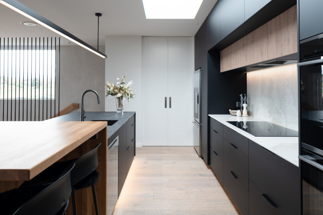 Sophistication in The Heights contemporary-kitchen