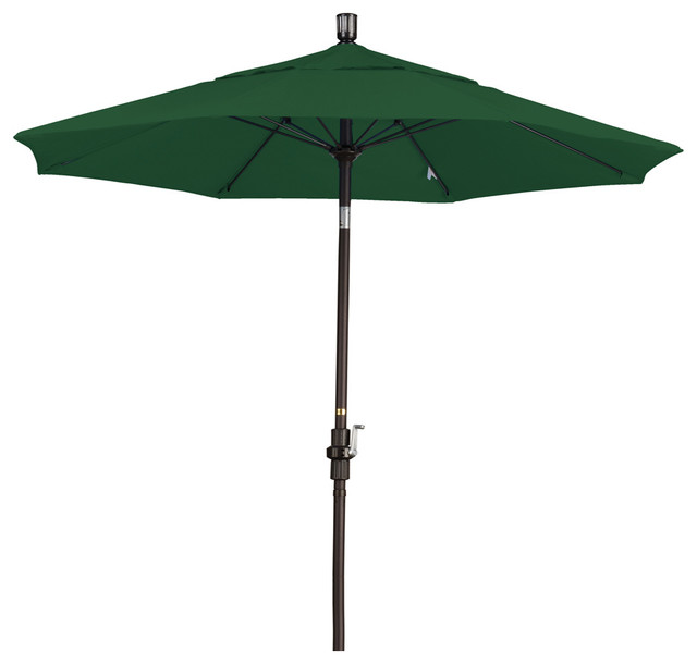 7.5 Foot Olefin Crank Lift Collar Tilt Aluminum Market Umbrella, Bronze Pole