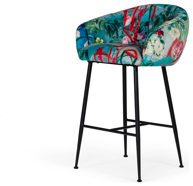 floral counter stools