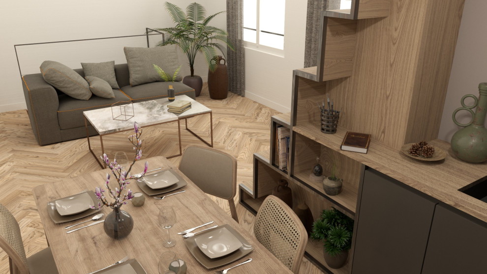 Projet (Option 1) - Salle à manger/salon - Modélisation 3D