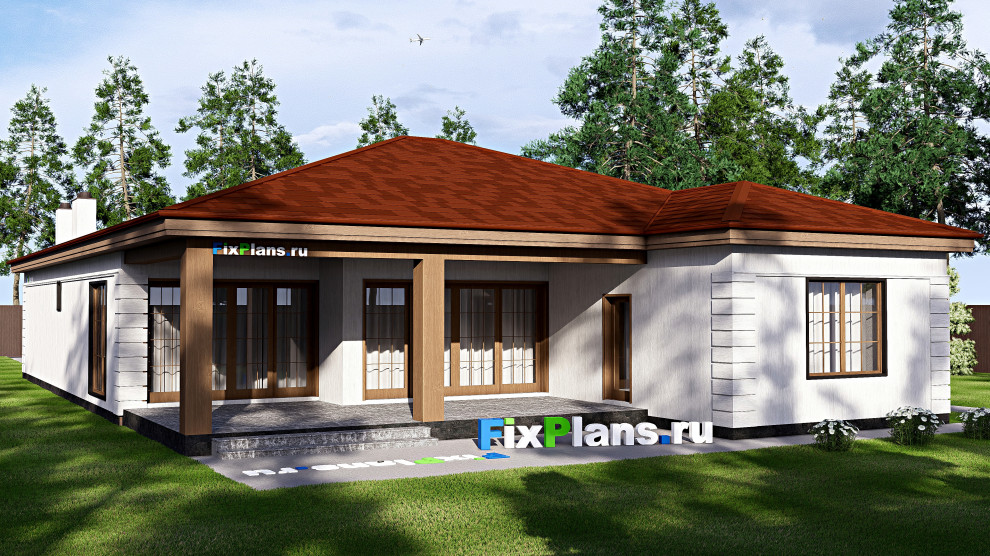 Проект одноэтажного дома 14х23м S234м2 F-17270