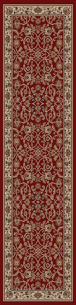 Traditional Claret Rug, 2' 3"x7' 7", Home Town HT7910