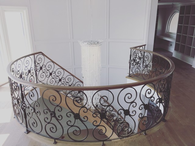 West side Transitional contemporary-staircase