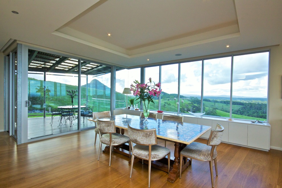 Medium sized contemporary dining room in Sunshine Coast.