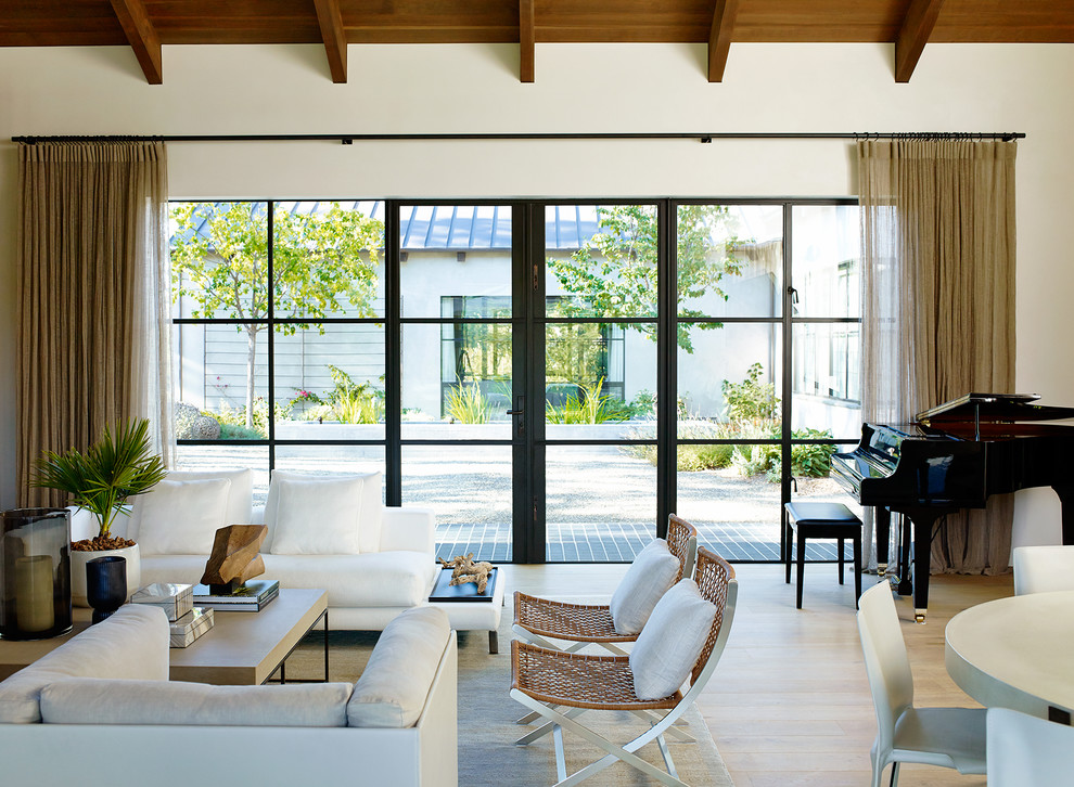 Photo of a contemporary home design in San Francisco.
