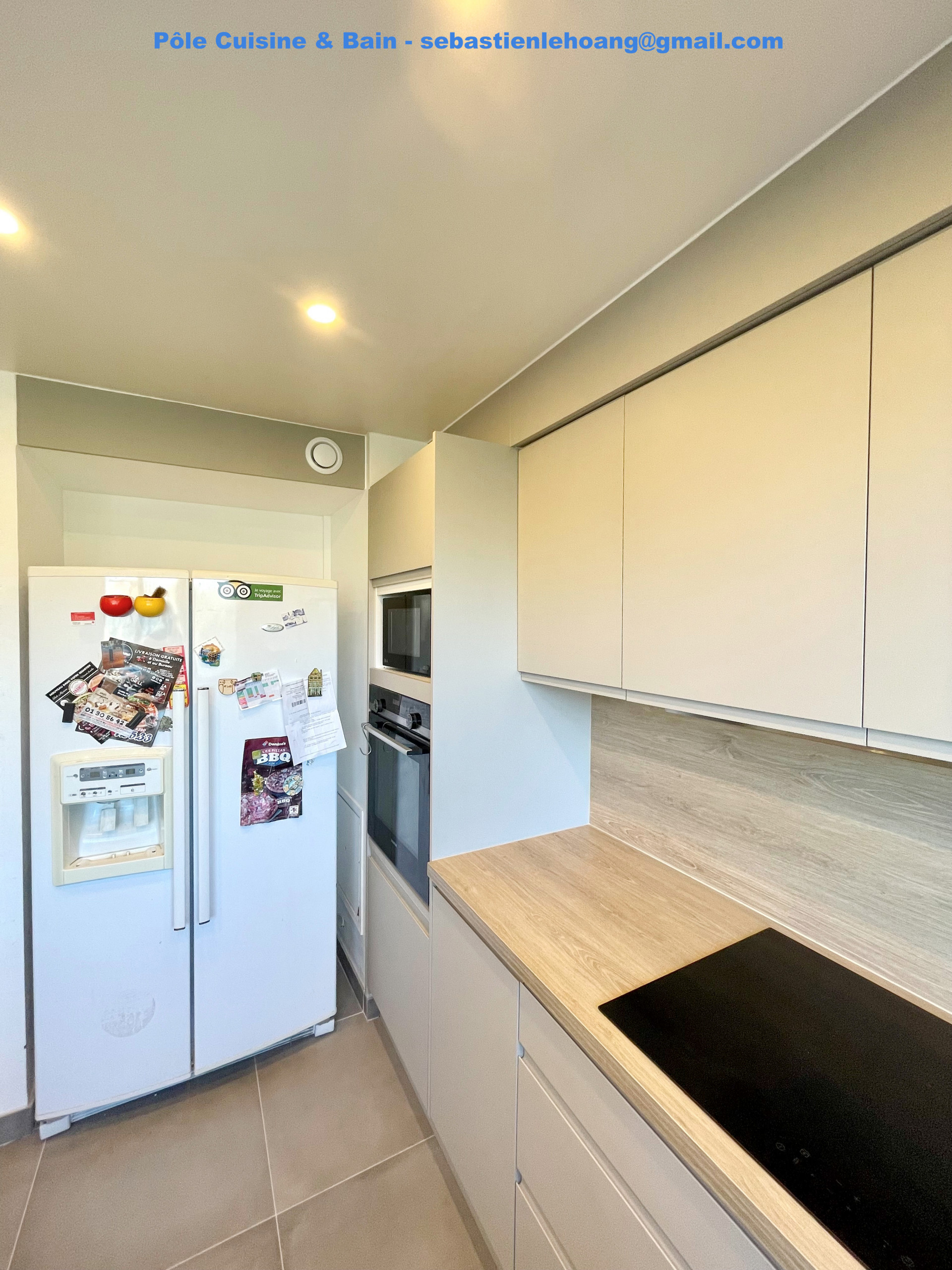 CUISINE: Rénovation de l'ensemble sur un effet béton et gris galet