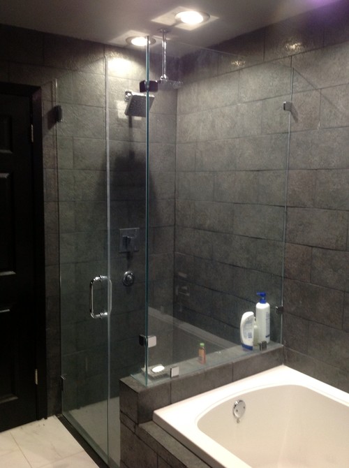 Our first DIY, hallway bathroom, modern