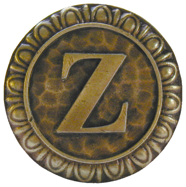 Notting Hill Initial Z Knob, Dimensions 13/8" diameter And