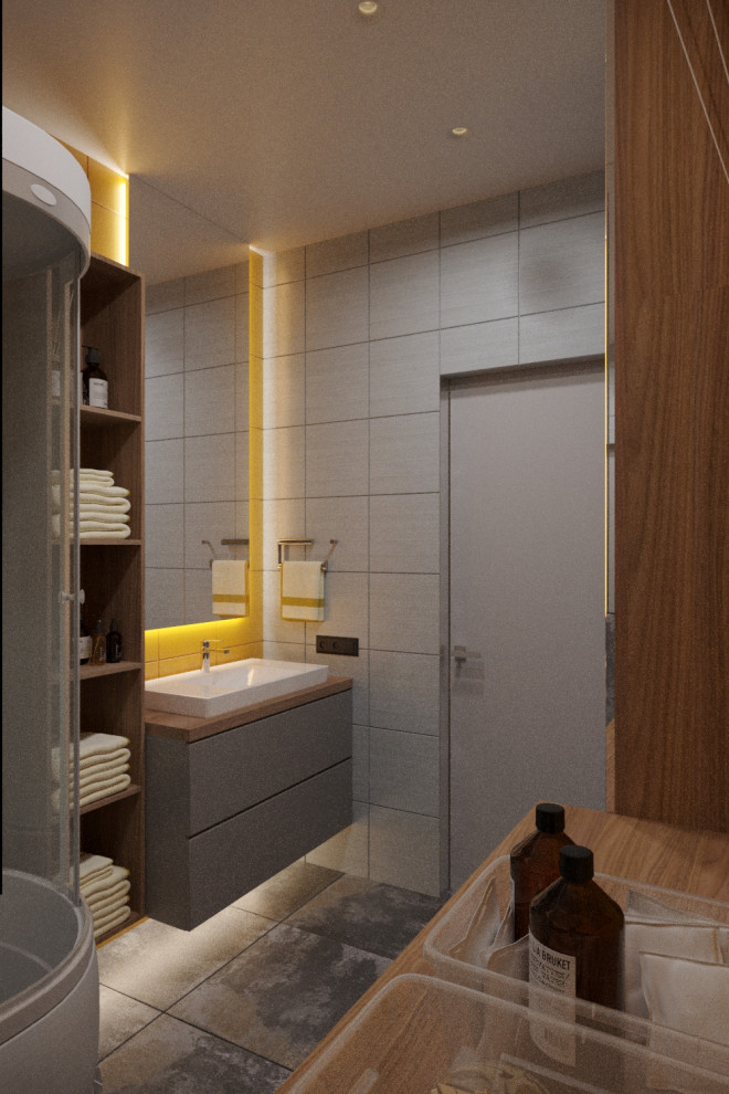 Квартира в современном стиле с яркими акцентами