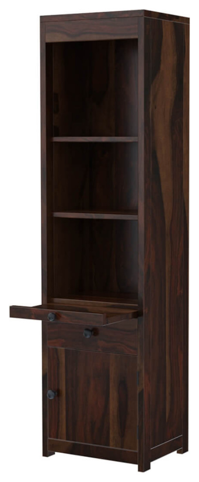 El Centro Rustic Solid Wood Bookcase Nightstand