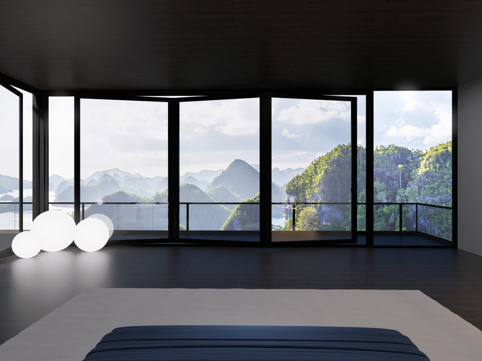 Спальня с атмосферой спокойствия  интерьер мастер блока спальни с ванной