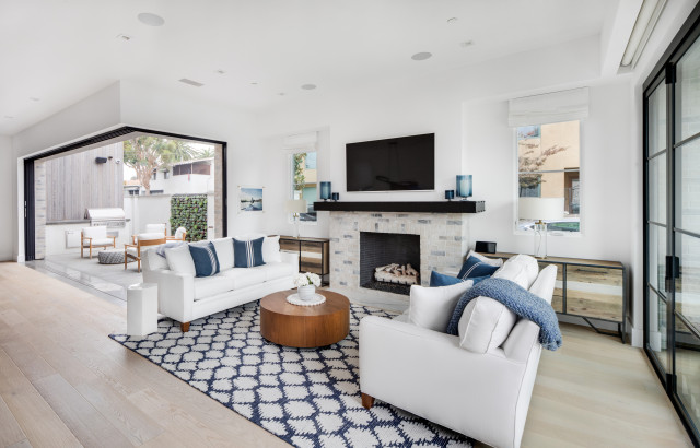 Marigold Modern Zen beach-style-living-room