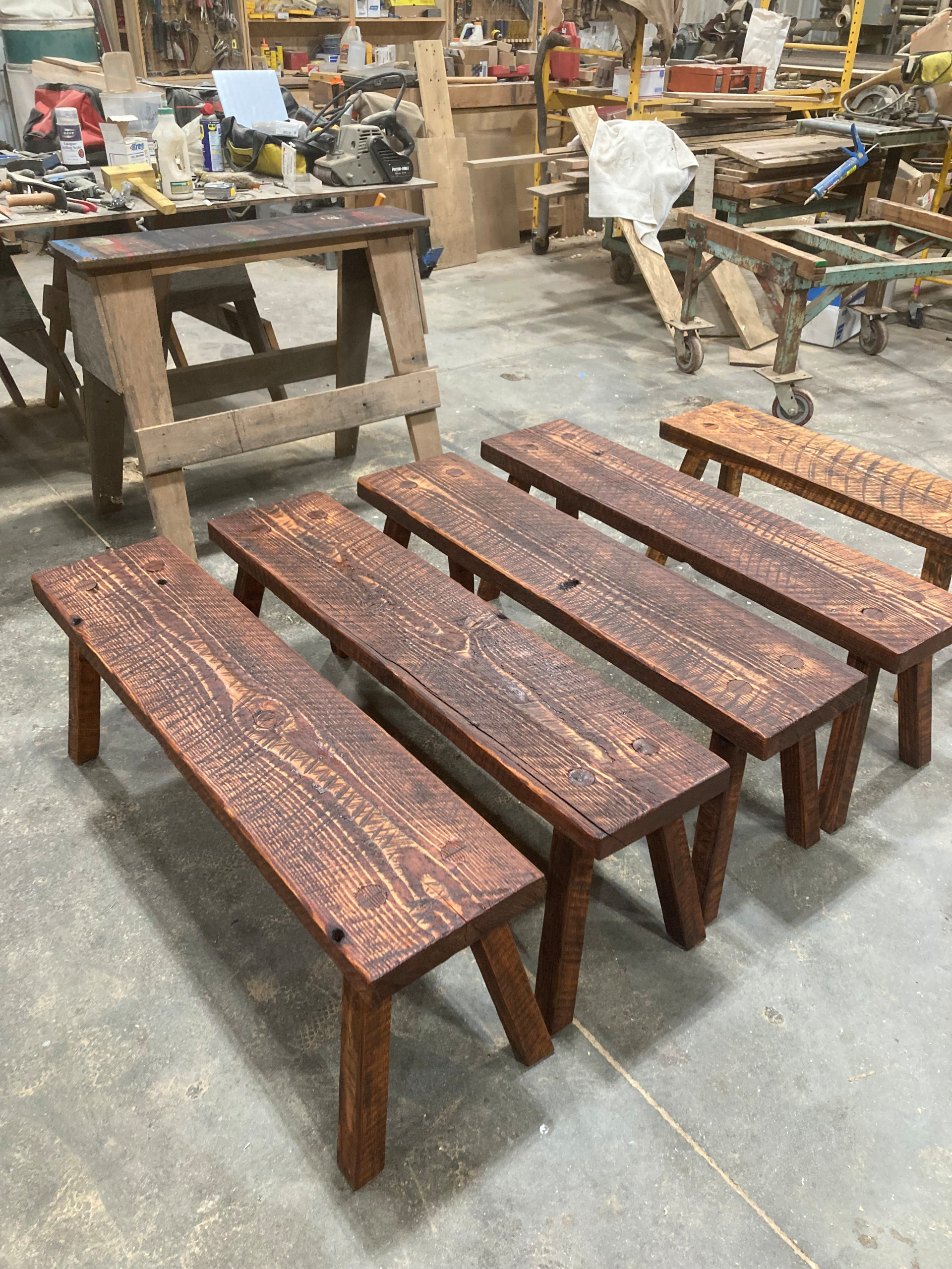 Rustic benches