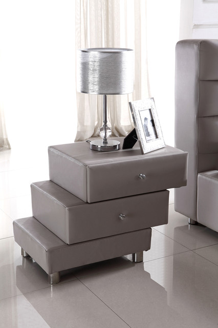 Full Leather Upholstered Night Stand