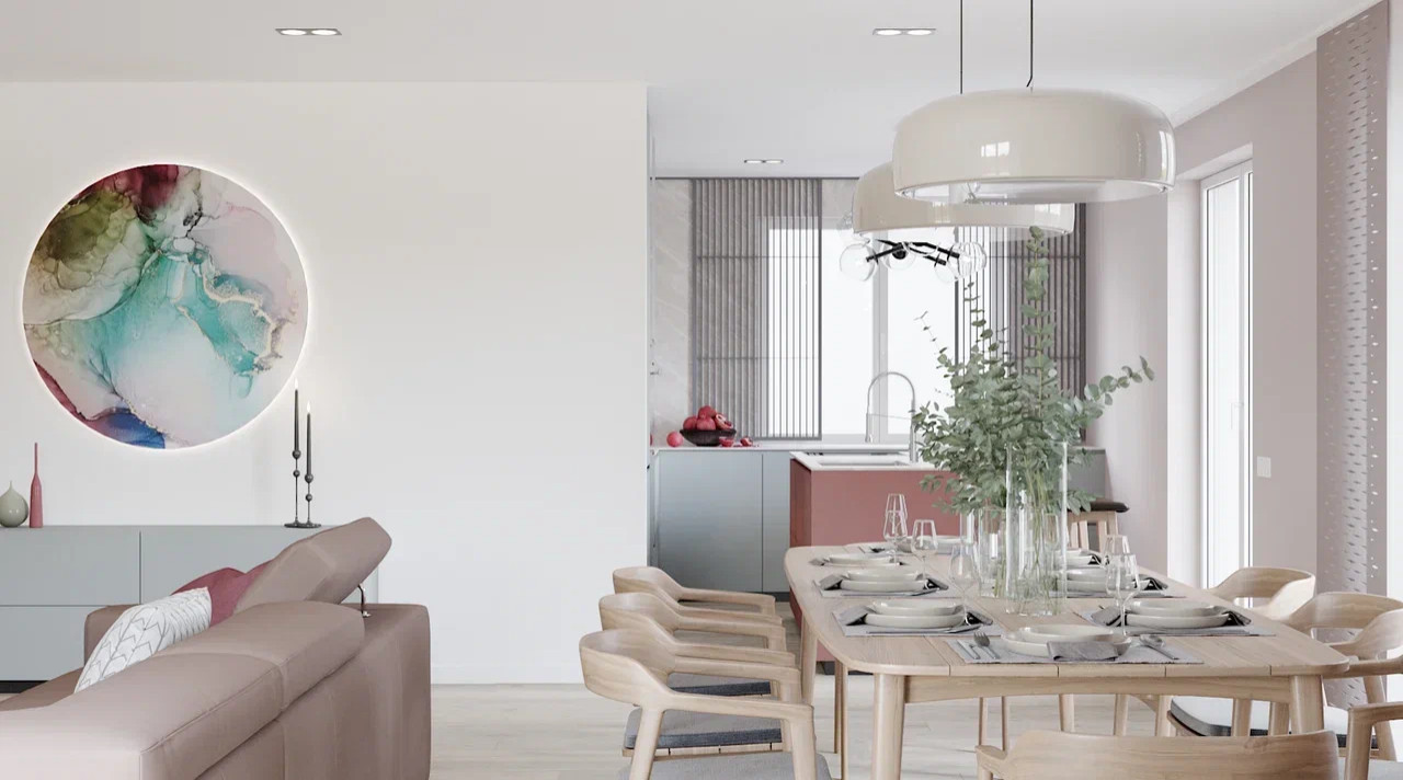 Дизайн кухни-гостиной