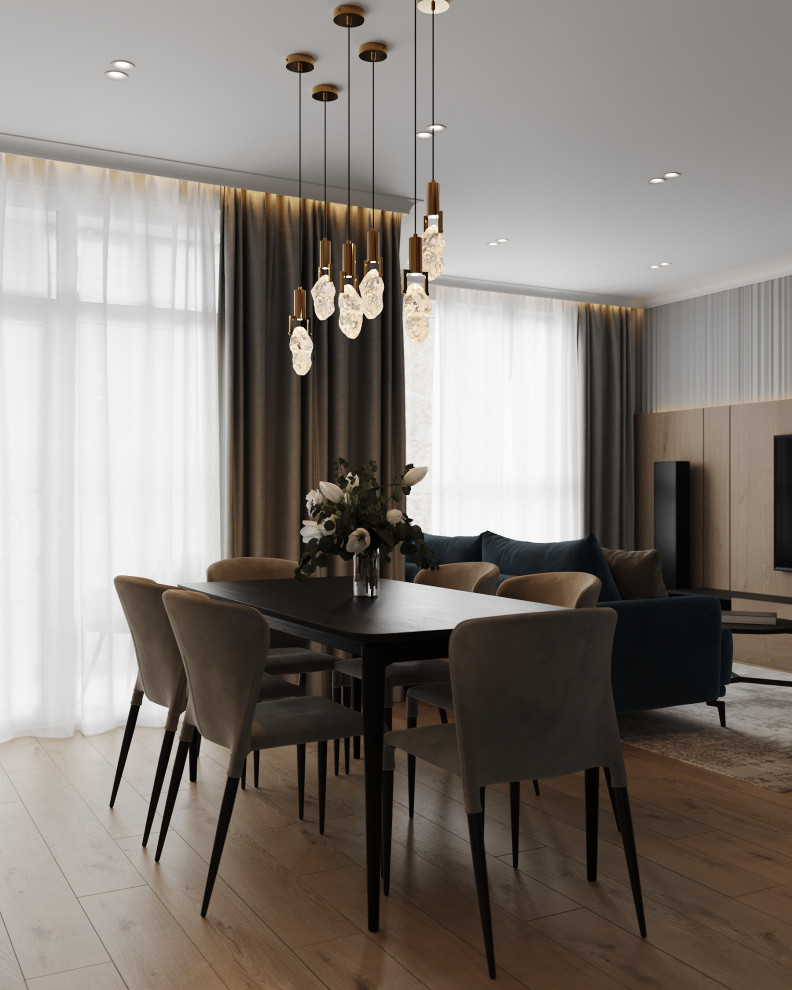 Кухня-гостиная (четырехкомнатная квартира в ЖК "Илмари", Пенза)