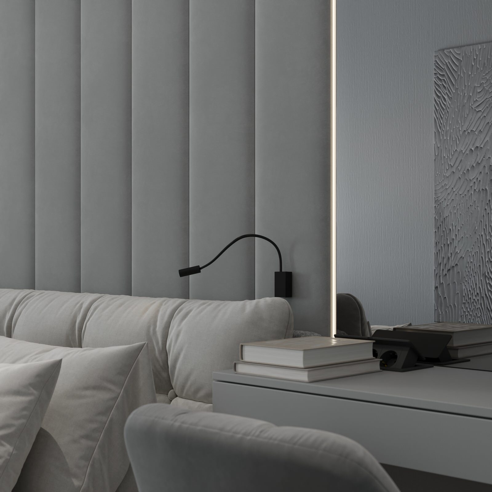 Проект квартиры для молодой семьи в Екатеринбурге. Спальня