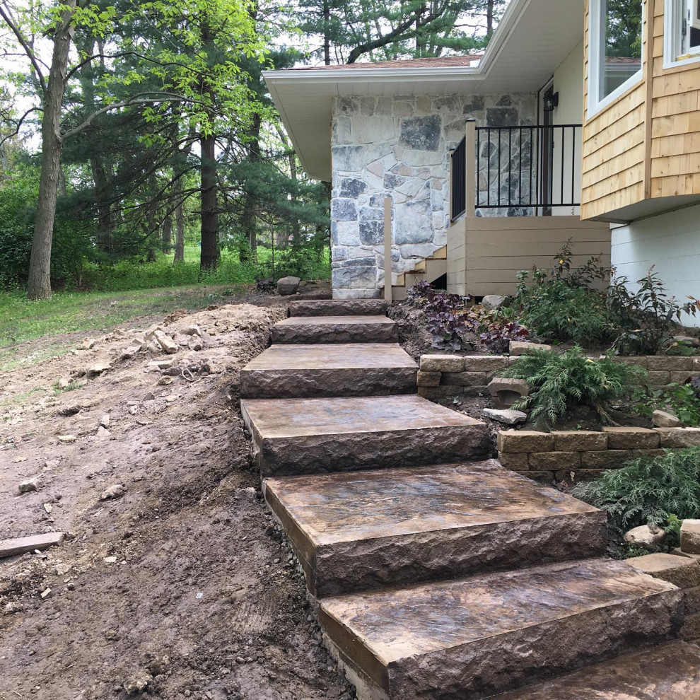 Custom Concrete Stamped Stairway
