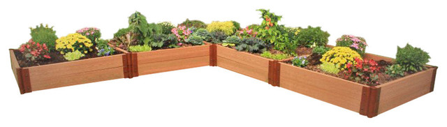 Classic Sienna Raised Garden Bed �L� Shaped 12'x12'x11", 2" profile