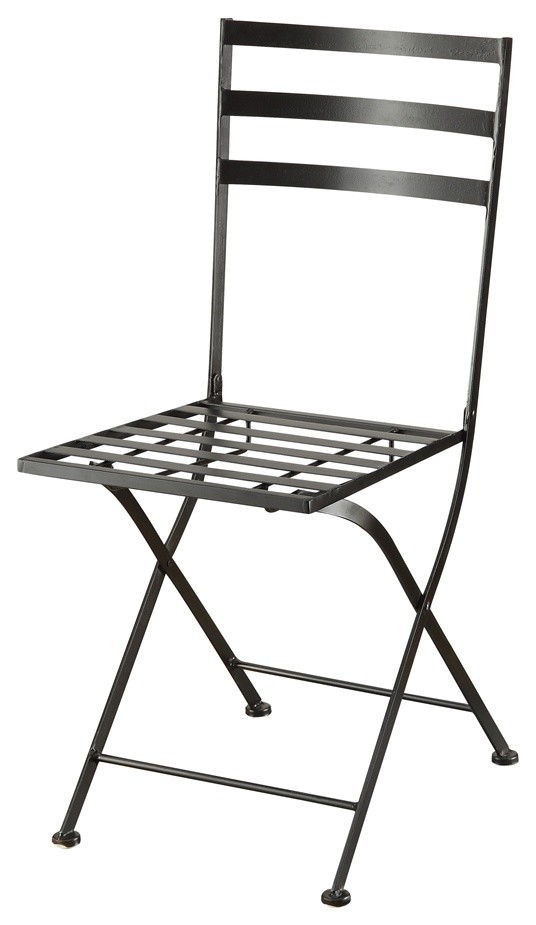Black Metal Chair, 2Pk