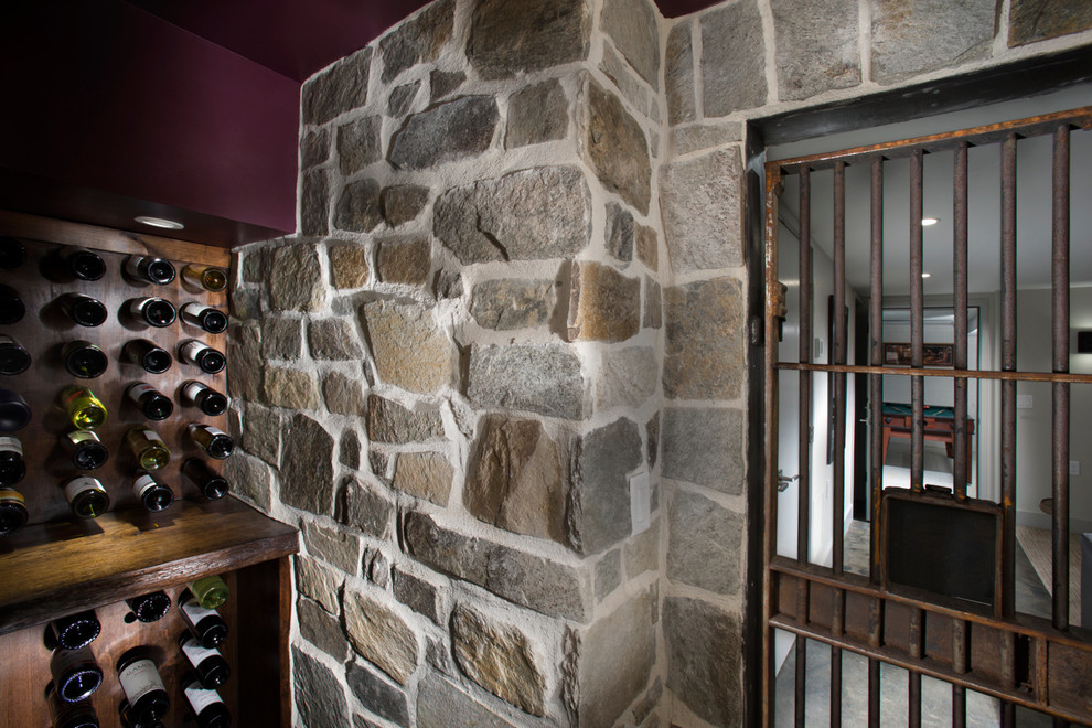 Photo of a small country wine cellar in Other with display racks.