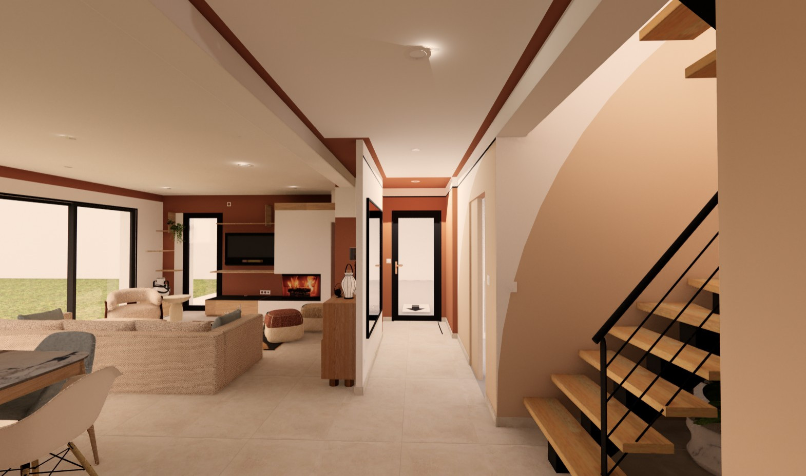 Créer une ambiance arty et chaleureuse dans une superbe maison contemporaine