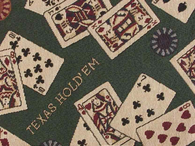 Poker Playing Cards Fabric - Upholstery