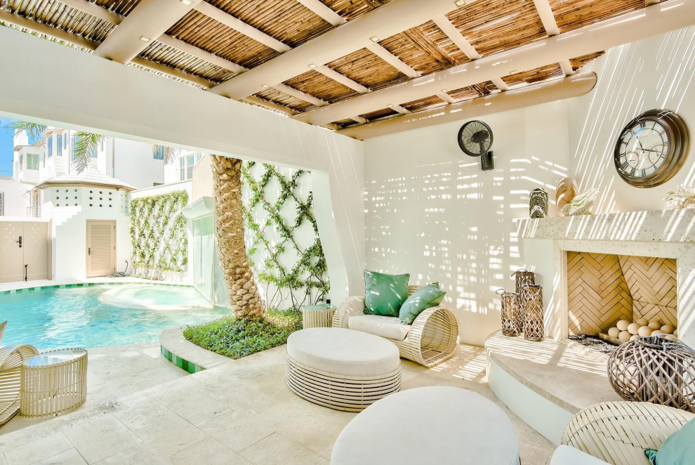 This is an example of a tropical patio.