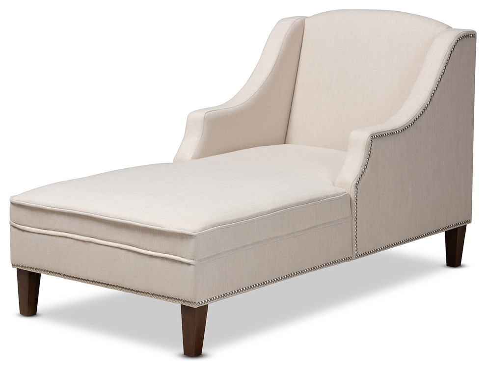 Deon Modern and Contemporary Beige Fabric Upholstered Wenge Brown