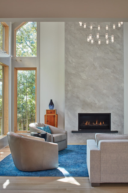 Spa Creek contemporary-vardagsrum