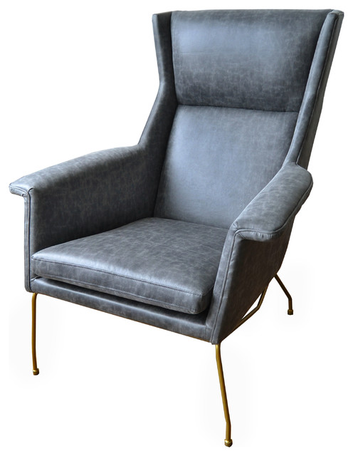 Evian Bonded Leather Arm Chair Contemporary Armchairs And Accent Evian Bonded Leather Arm Chair Vintage Midnight