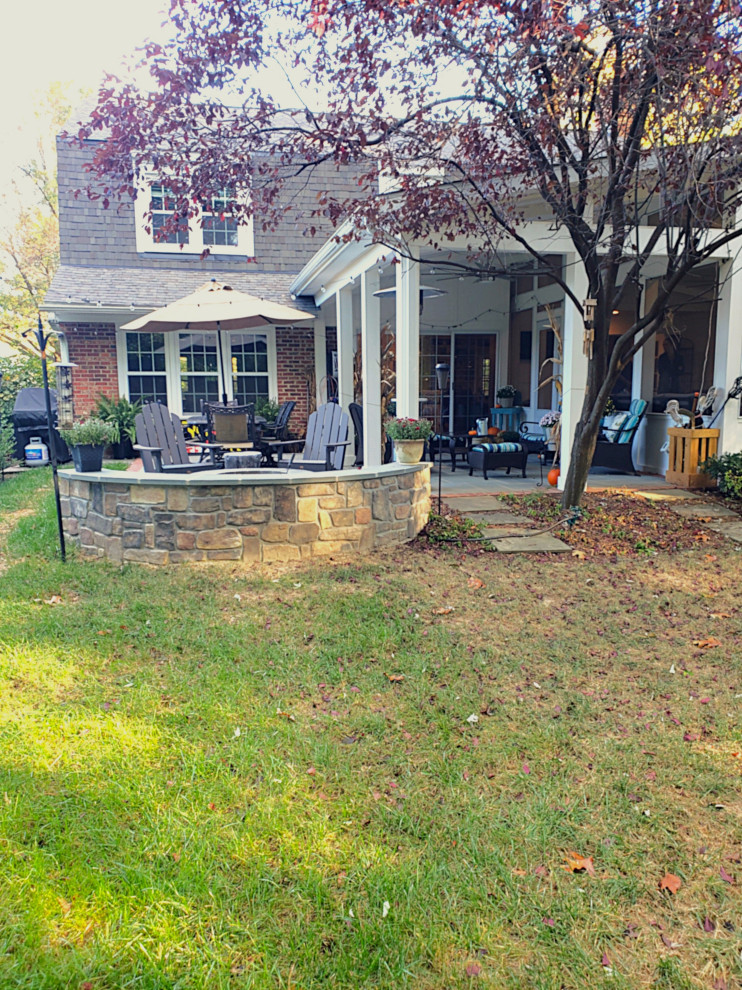 Screened Deck and Stone Patio