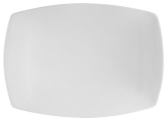 Coupe Pattern 14 1/2 x 9 3/4 White Coupe Rect. Platter 12 Ct