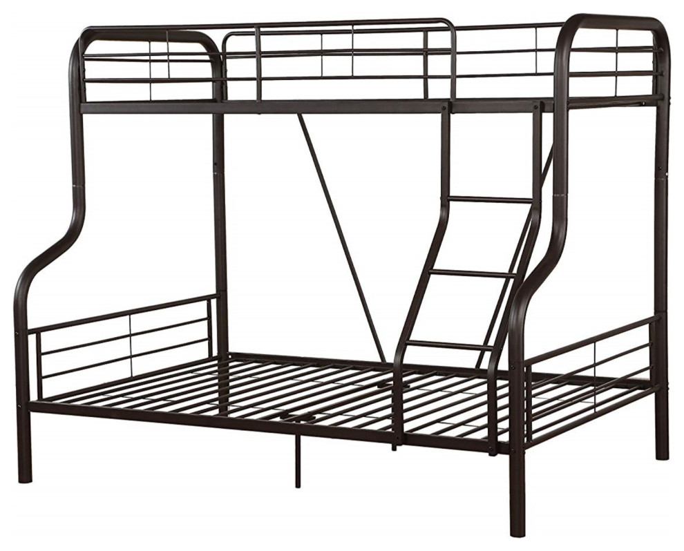 Ergode Twin/Full Bunk Bed Industrial Bunk Beds by VirVentures Houzz