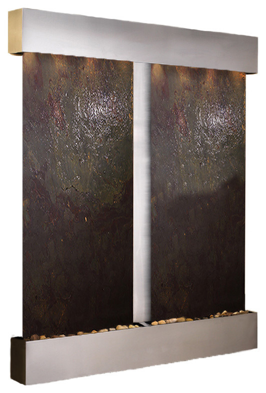 Cottonwood Falls Water Fountain, Multi-Color, Stainless Steel, Square