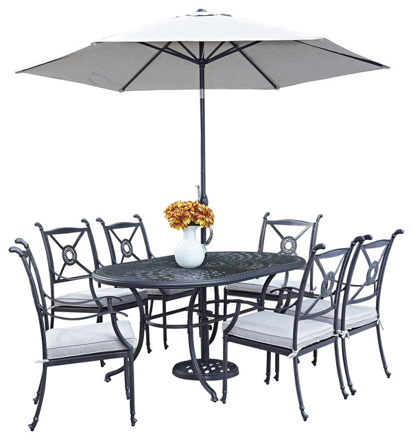 Richmond Outdoor Dining Table Chairs And Umbrella 9 Piece Set Richmond Outdoor Dining Table Chairs And Umbrella 9 Piece Set