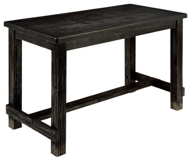 Bowery Hill Counter Height Table in Antique Black