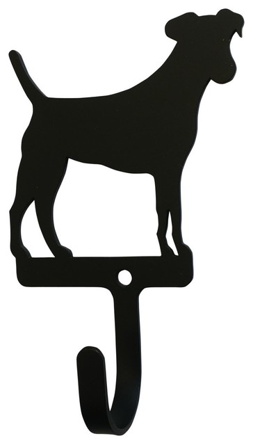 Wrought Iron Jack Russel Decorative Wall Hook Small Contemporary